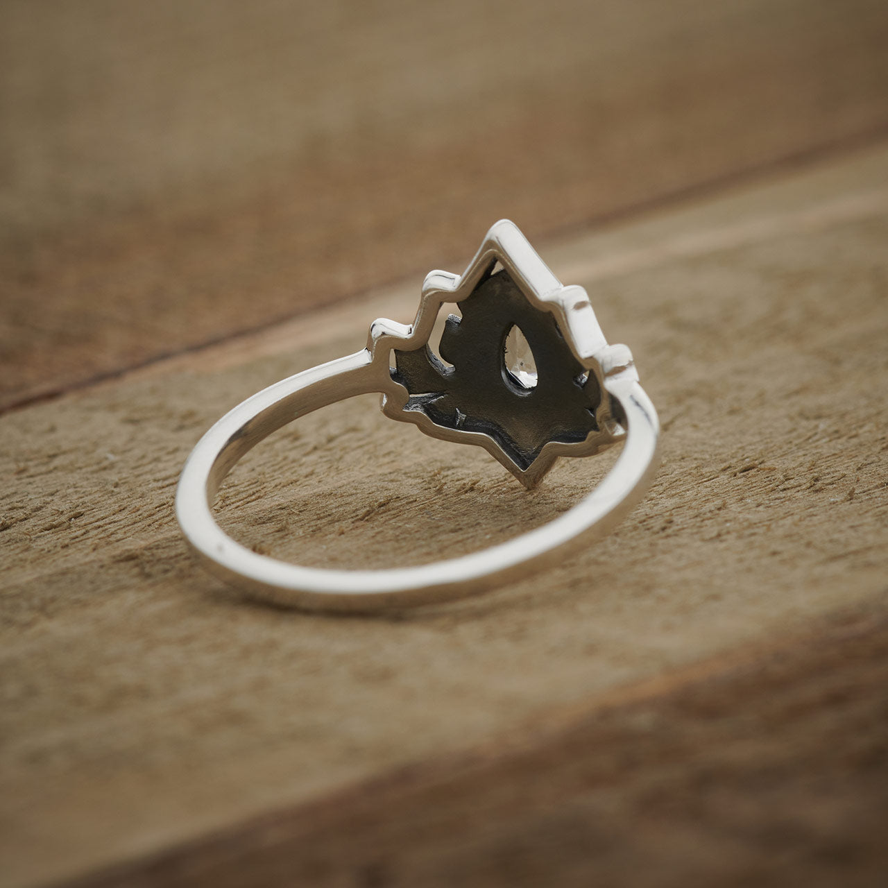 White Topaz Sterling Silver Lotus 3.0 Ring