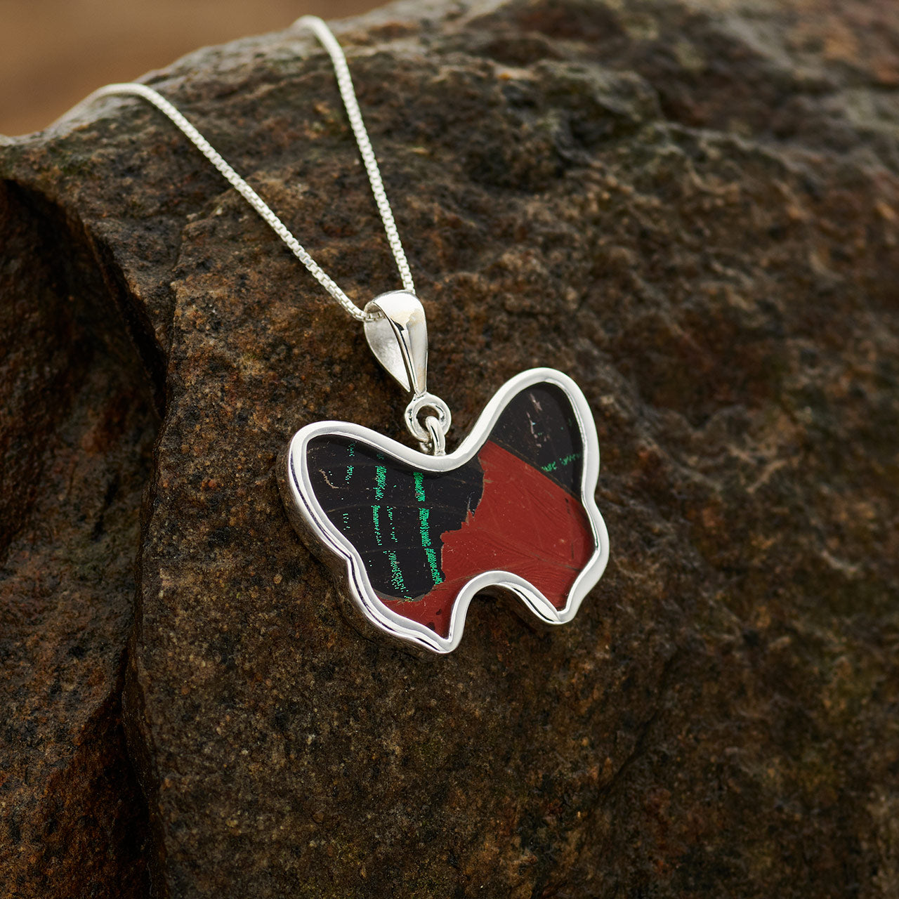 Mixed Butterfly Sm Btrfy Fine Silver Pendant