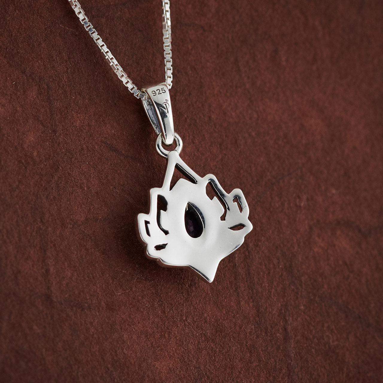 Amethyst Sterling Silver Lotus 3.0 Pendant