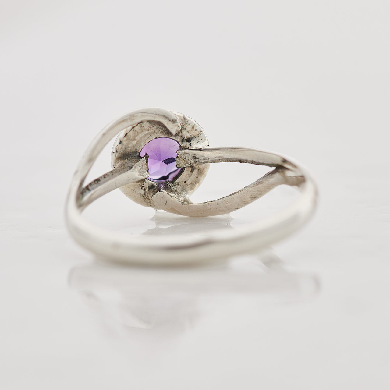 Amethyst Sterling Silver Infinity Ring
