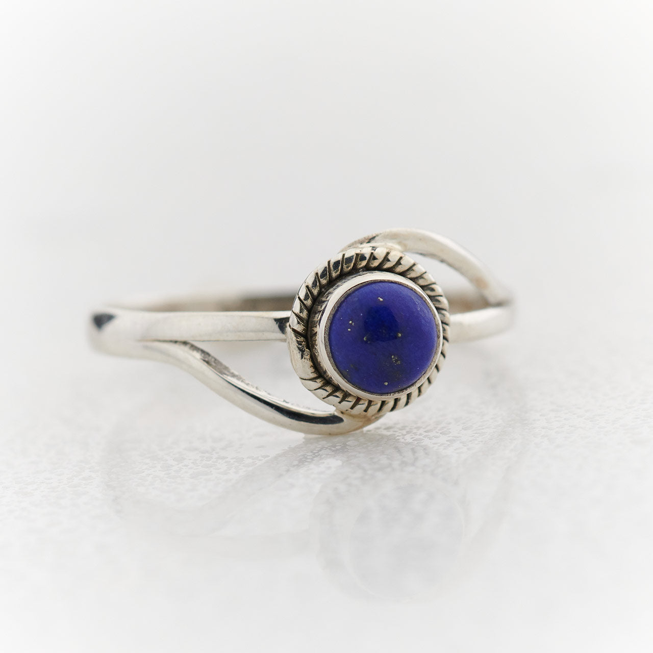 Lapis Sterling Silver Infinity Ring