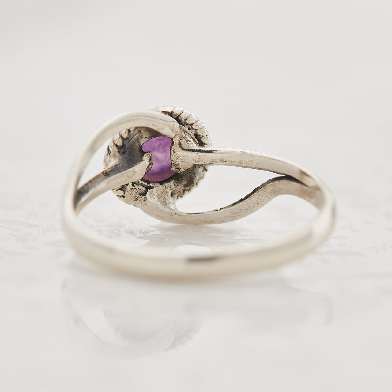 Lepidolite Sterling Silver Infinity Ring