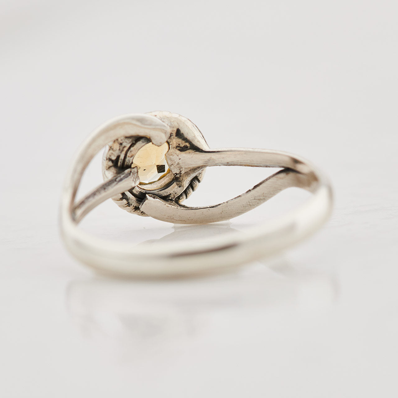 Citrine Sterling Silver Infinity Ring
