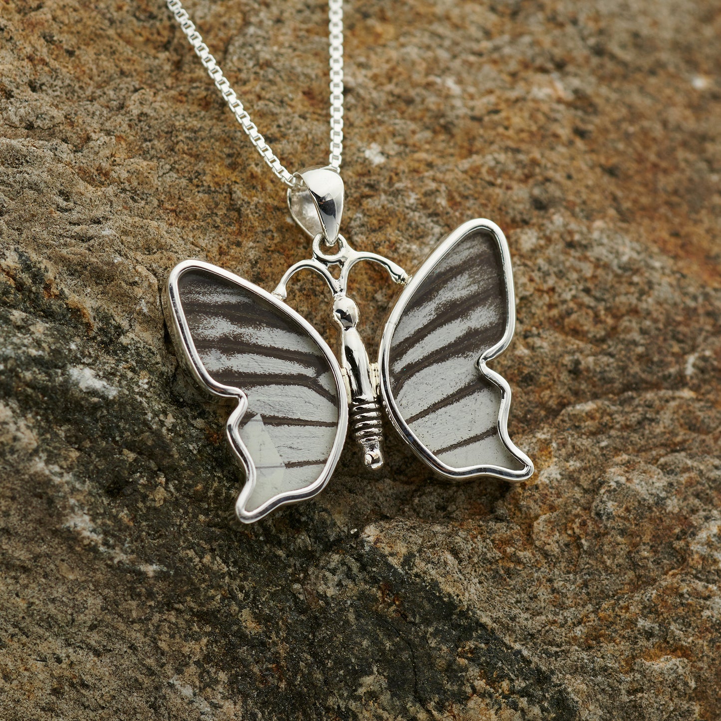 Spotted Sawtooth Fine Silver Pendant