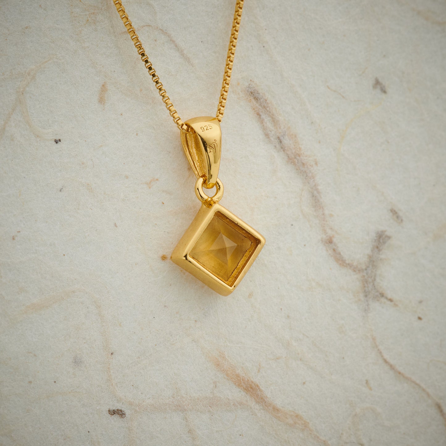 Citrine Everyday Gold Pendant