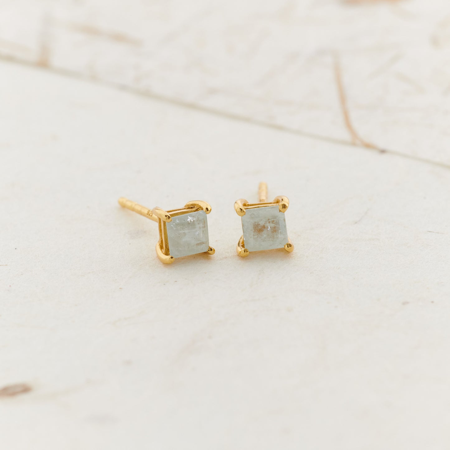 Aquamarine Everyday Gold Studs