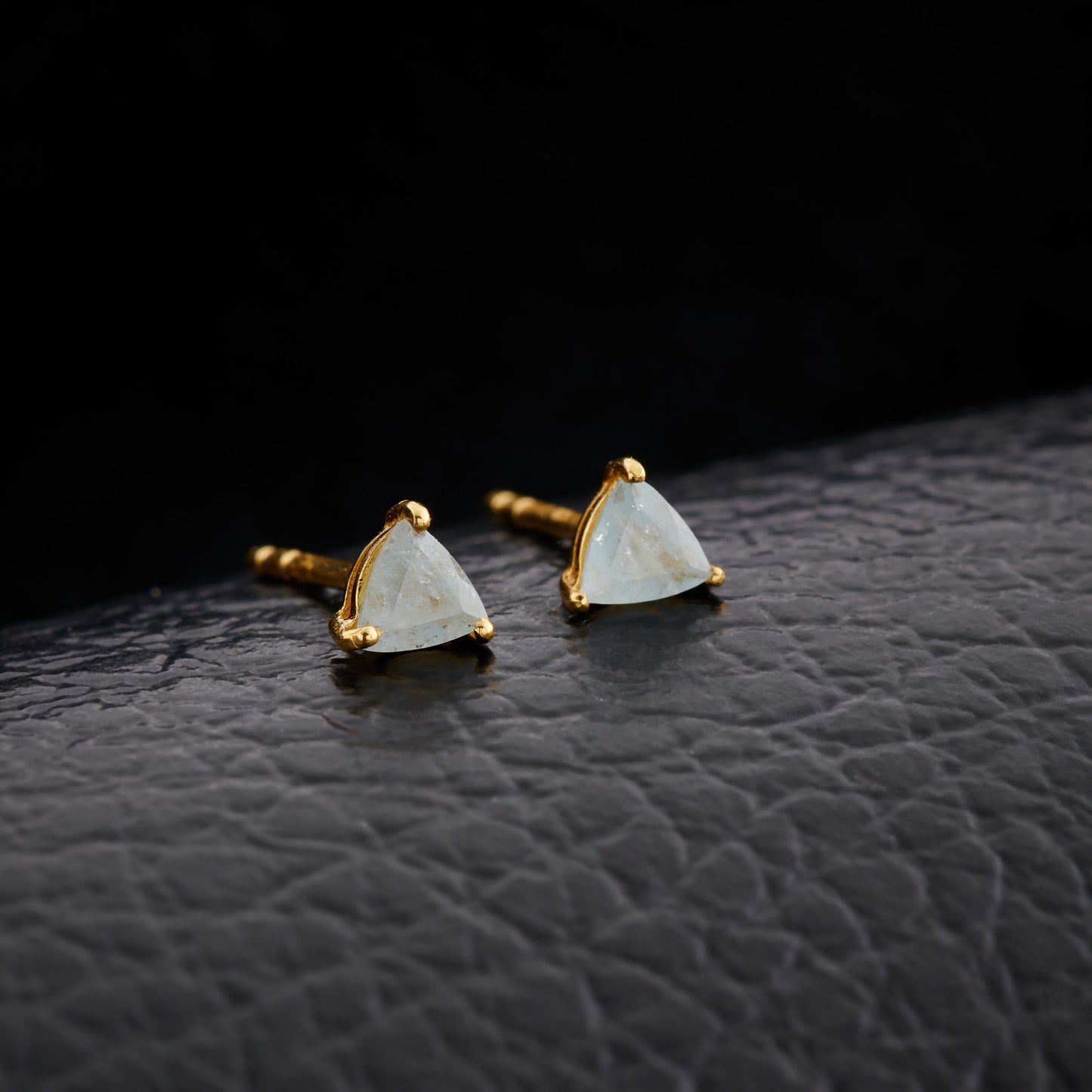 Aquamarine Everyday Gold Studs