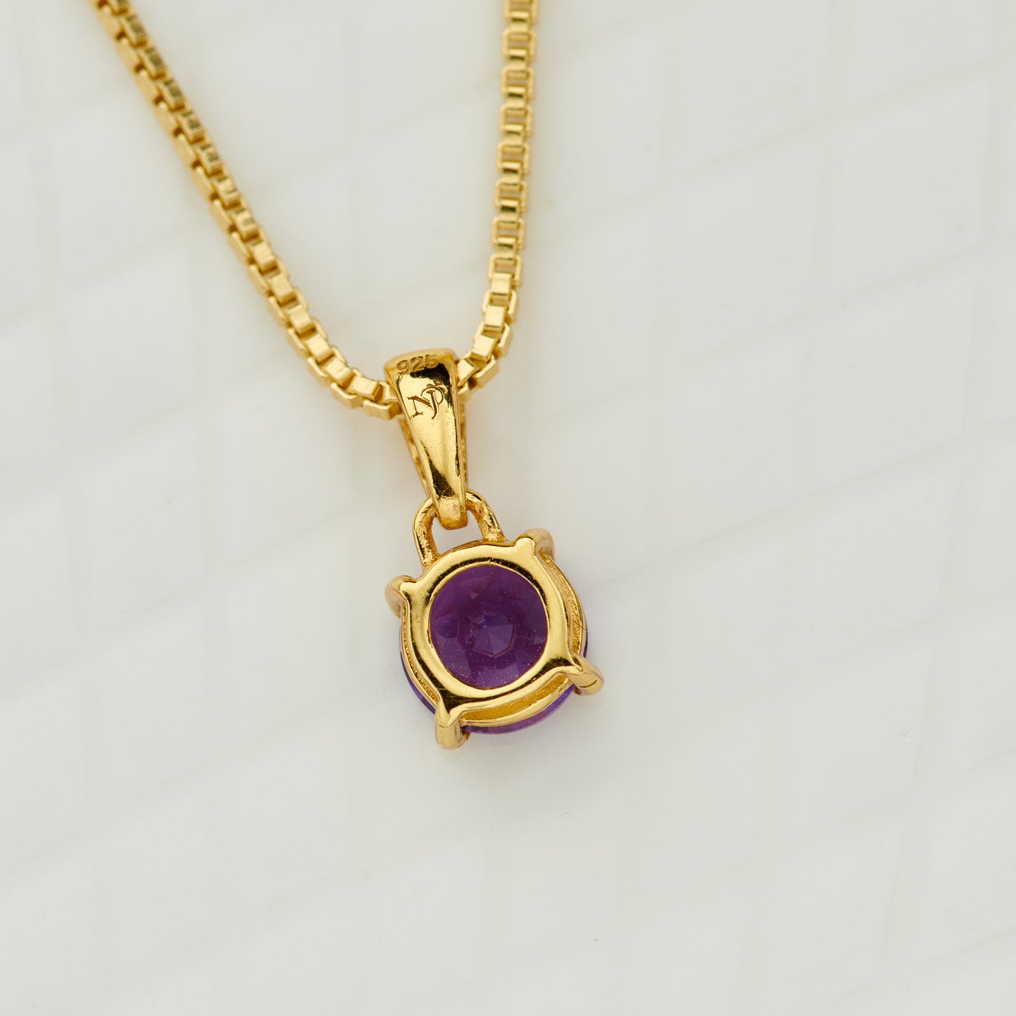 Amethyst Everyday Gold Pendant