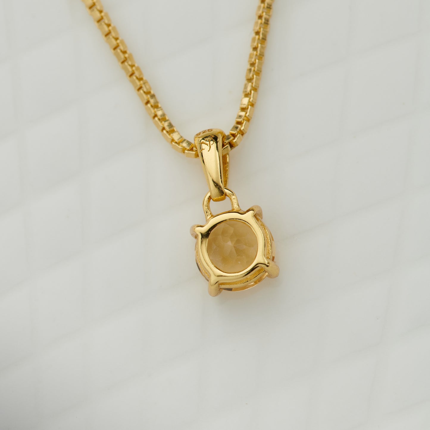 Citrine Everyday Gold Pendant