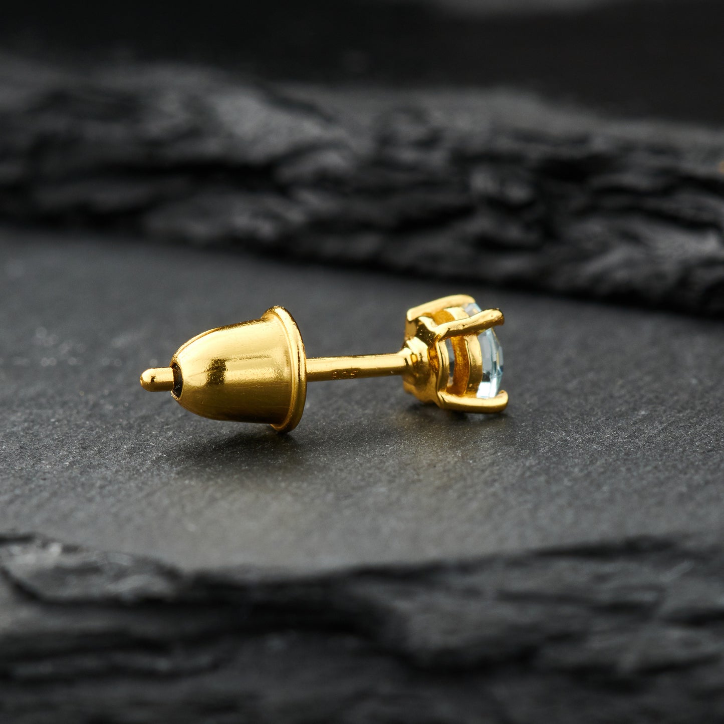 Blue Topaz Everyday Gold Studs