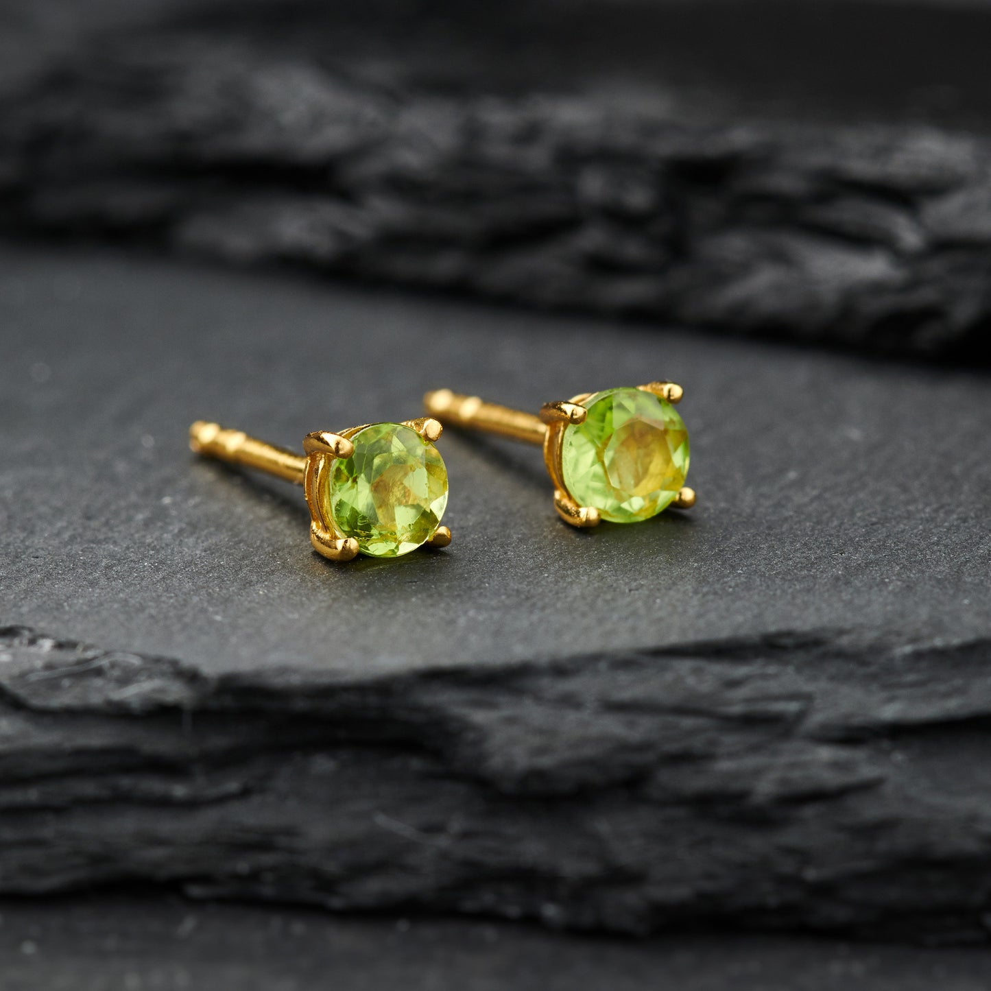 Peridot Everyday Gold Studs