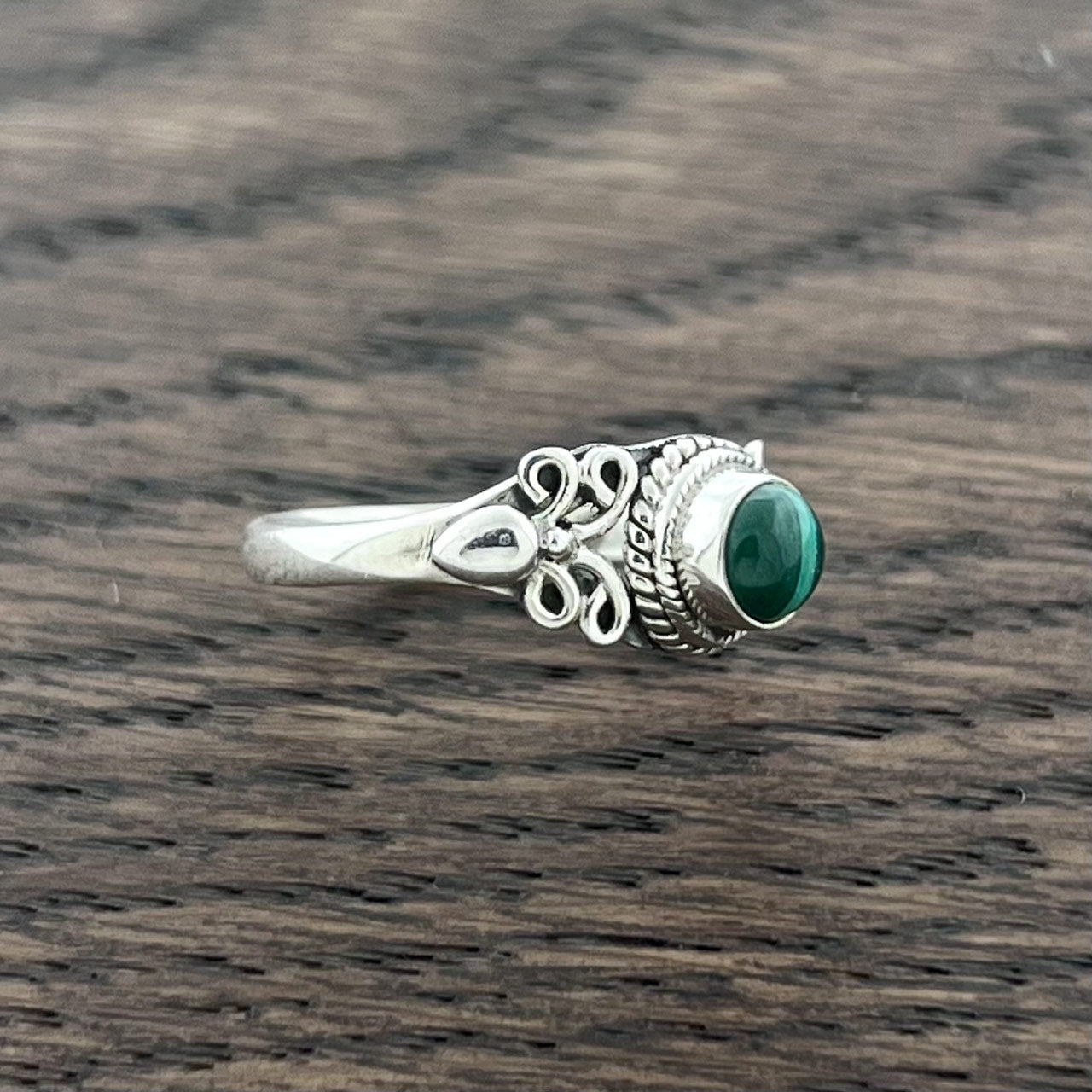 Malachite Sterling Silver Eden Ring