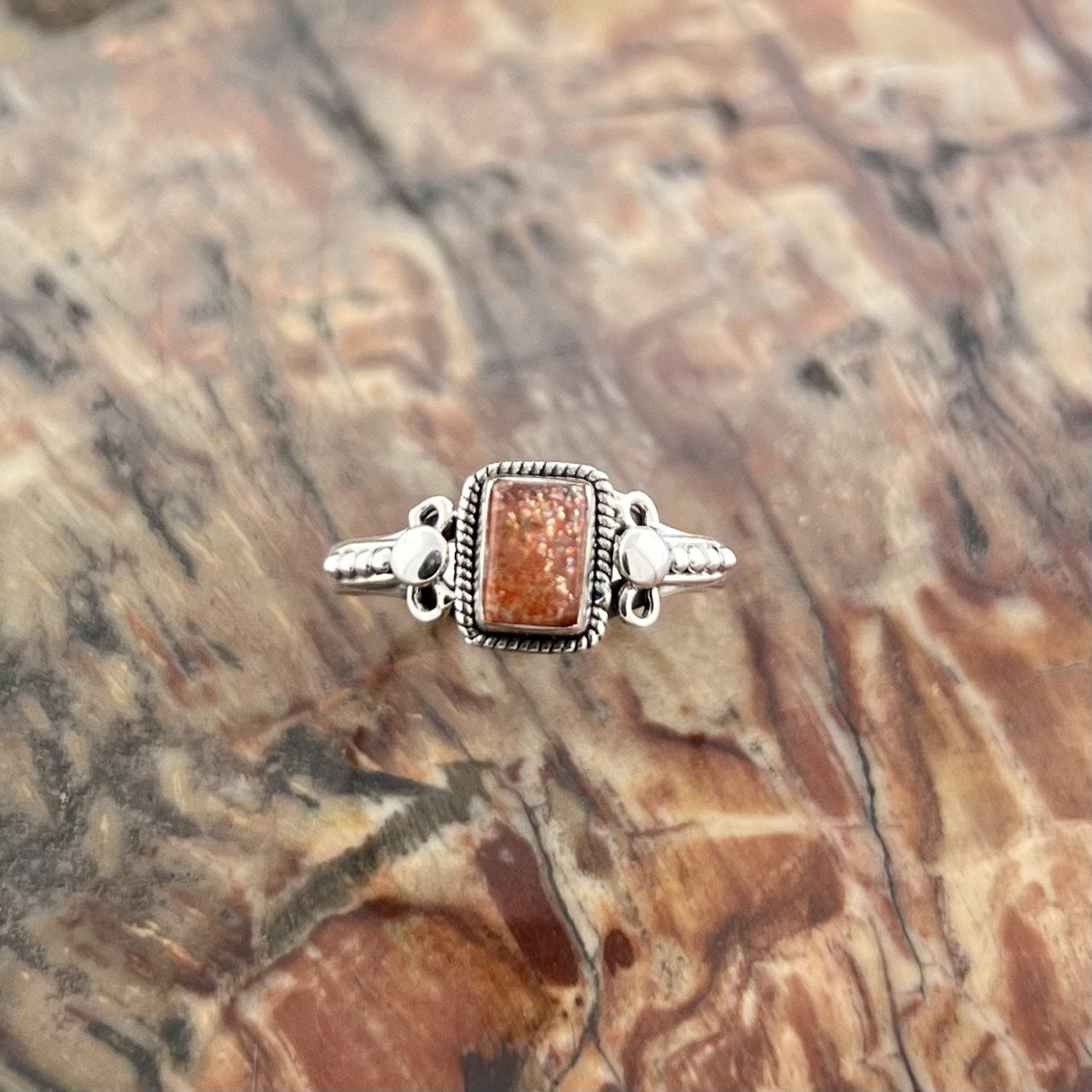 Sunstone Orion Sterling Silver Ring