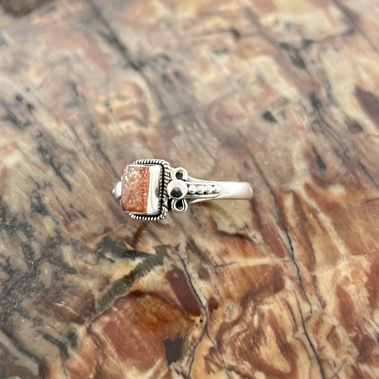 Sunstone Orion Sterling Silver Ring