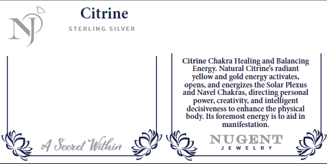 Citrine Sterling Silver Infinity Ring