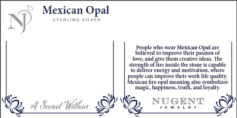Mexican Opal Ring Sterling Silver