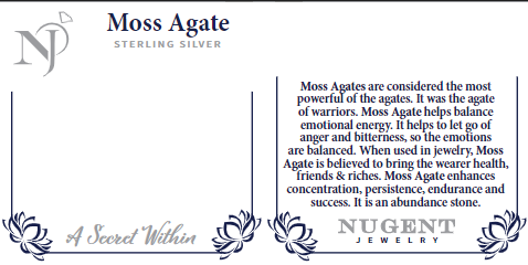 Moss Agate Sterling Silver Ring