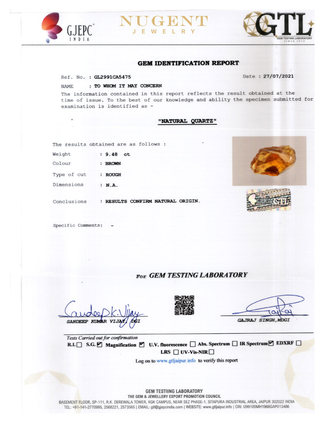 Cognac Quartz Ring Sterling Silver