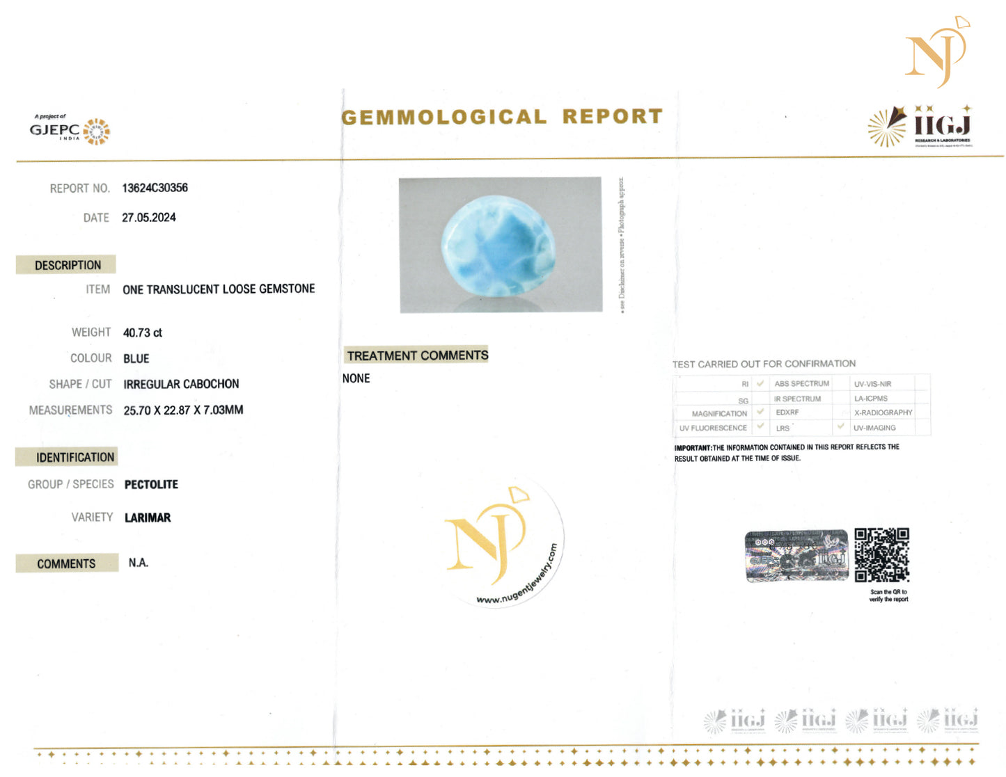 Larimar Sterling Silver Eden Ring