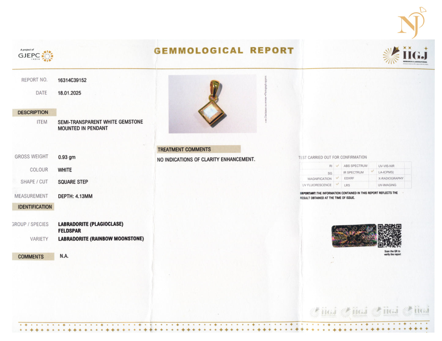 Moonstone Everyday Gold Pendant