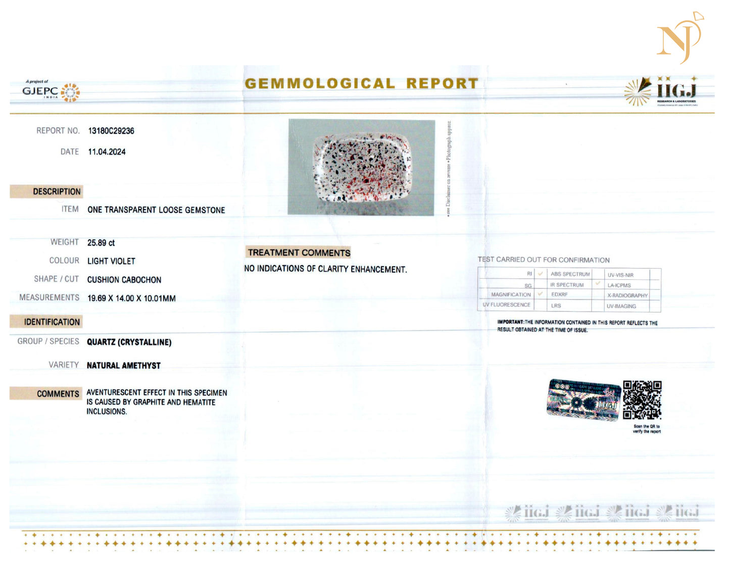 Orire Lucky Quartz Sterling Silver Pendant