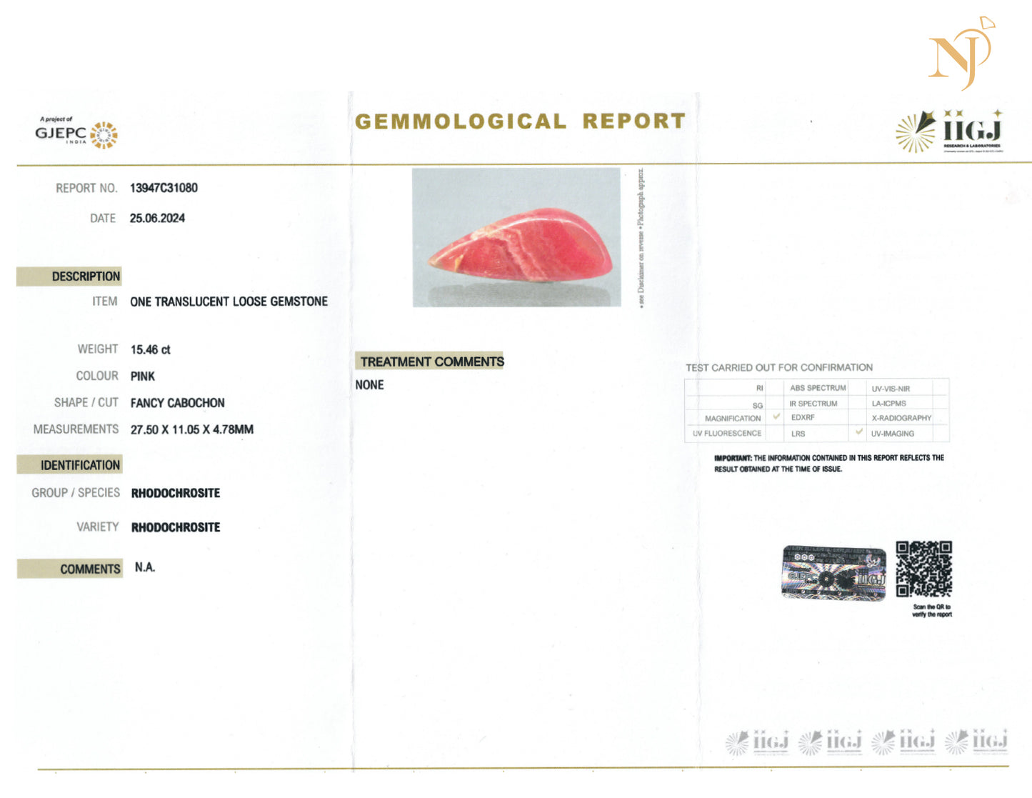 Rhodochrosite Sterling Silver Earrings