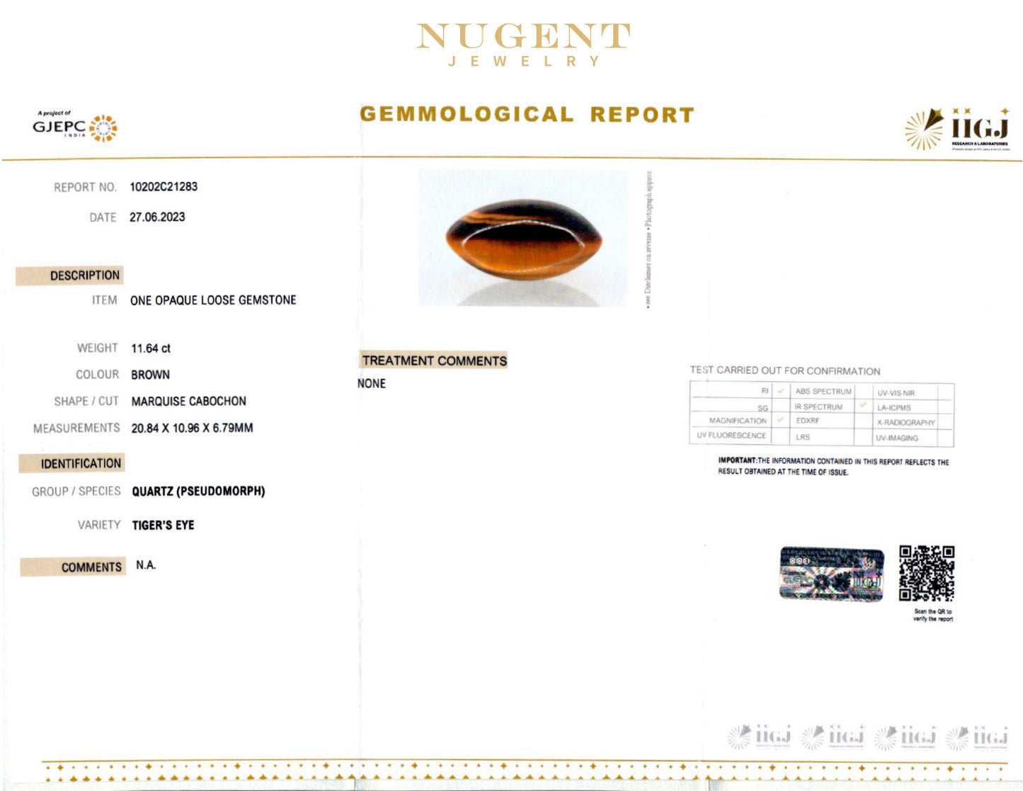 Tiger Eye Sterling Silver Pendant