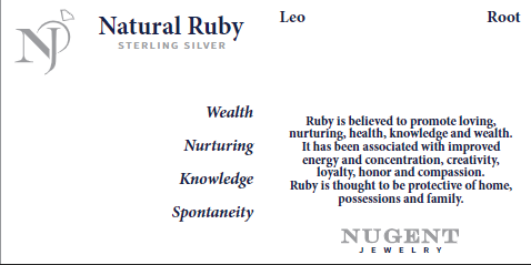 Ruby Sterling Silver Lotus 3.0 Pendant