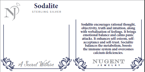 Sodalite Pendant Sterling Silver