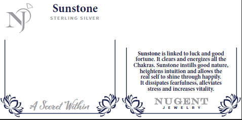 Iolite Sunstone Sterling Silver Coffin Pendant