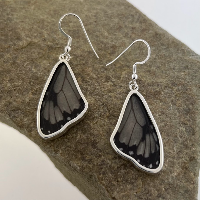 Glassy Tiger Fine Silver Earrings