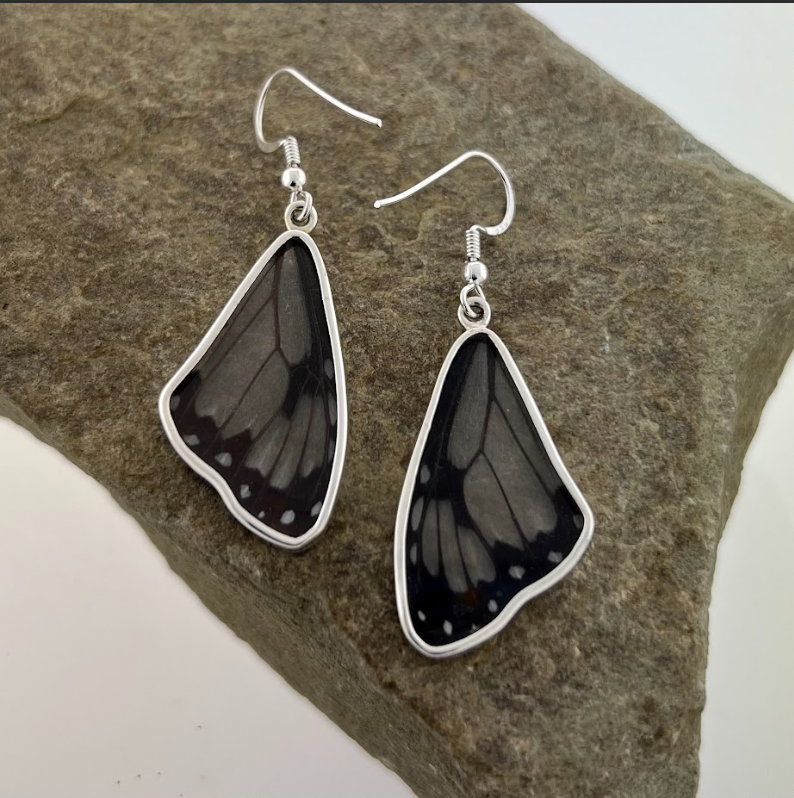 Glassy Tiger Fine Silver Earrings