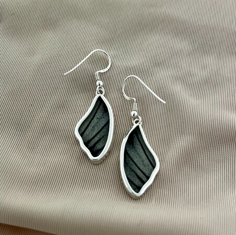 Scarlet Mormon Fine Silver Earrings