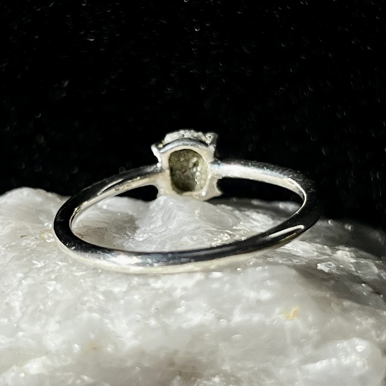 Black Diamond Ring Sterling Silver