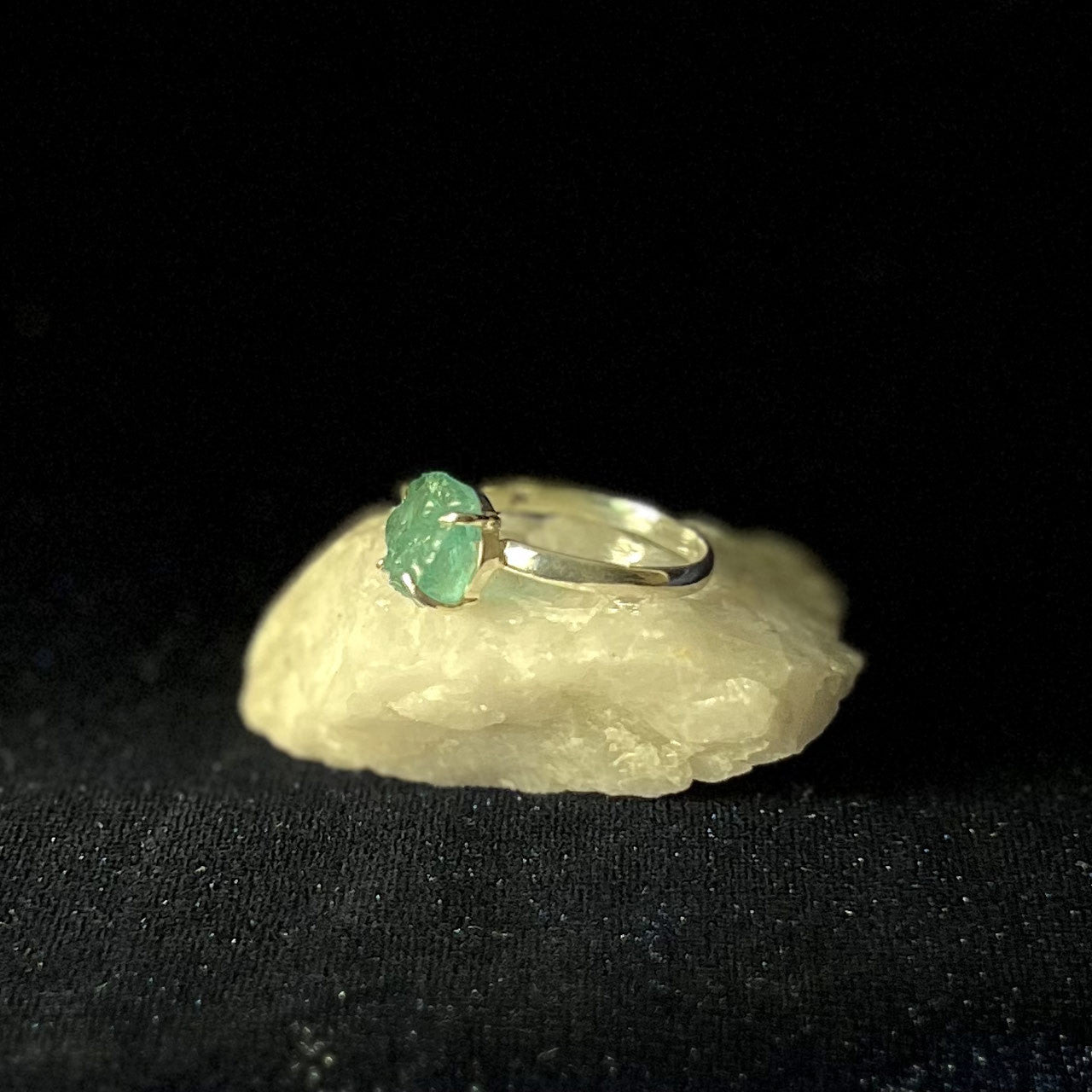 Neon Blue Apatite Rings Sterling Silver