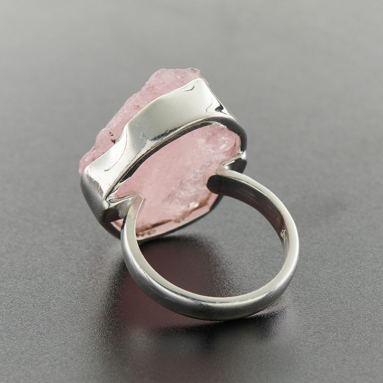 Morganite Sterling Silver Statement Ring