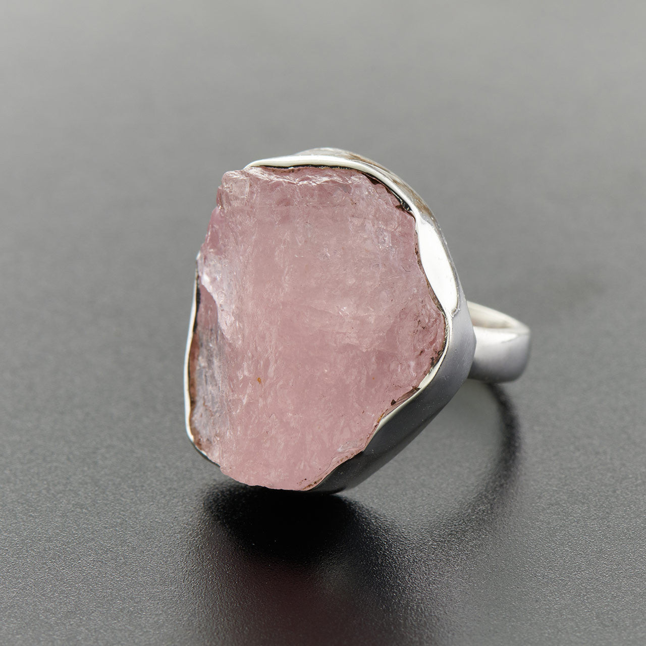 Morganite Sterling Silver Statement Ring