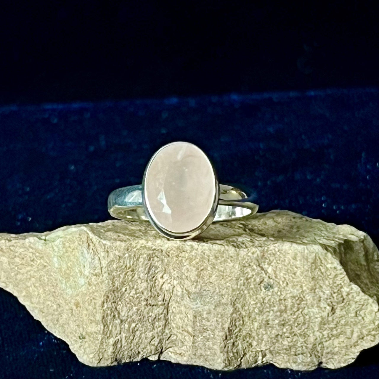 Rose Quartz Rings Sterling Silver