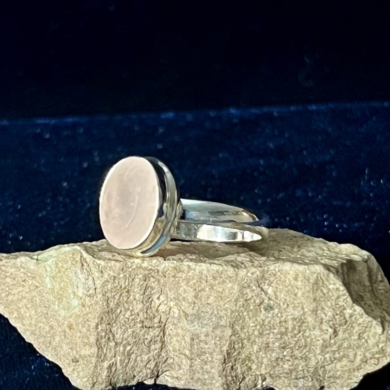 Rose Quartz Rings Sterling Silver