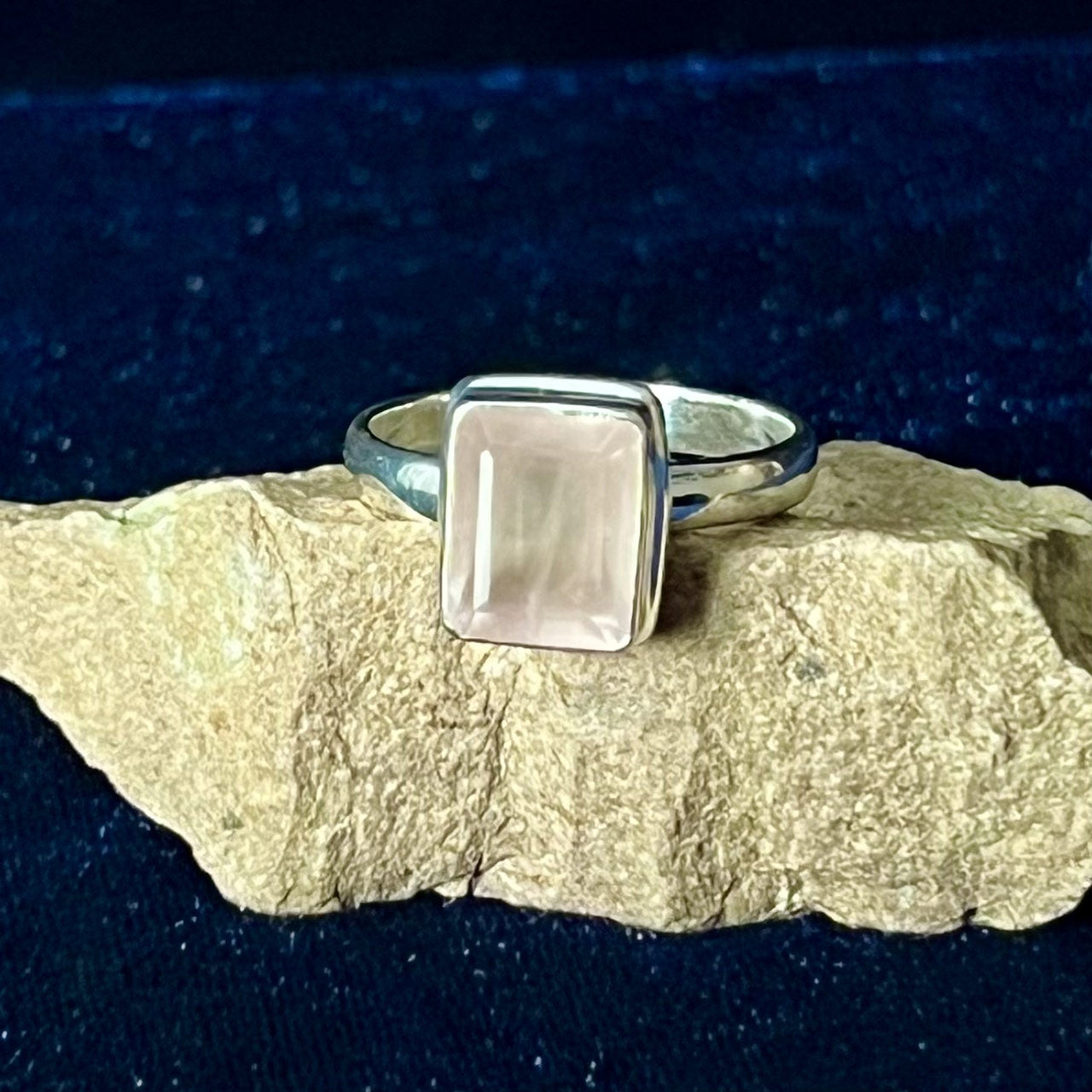 Rose Quartz Rings Sterling Silver