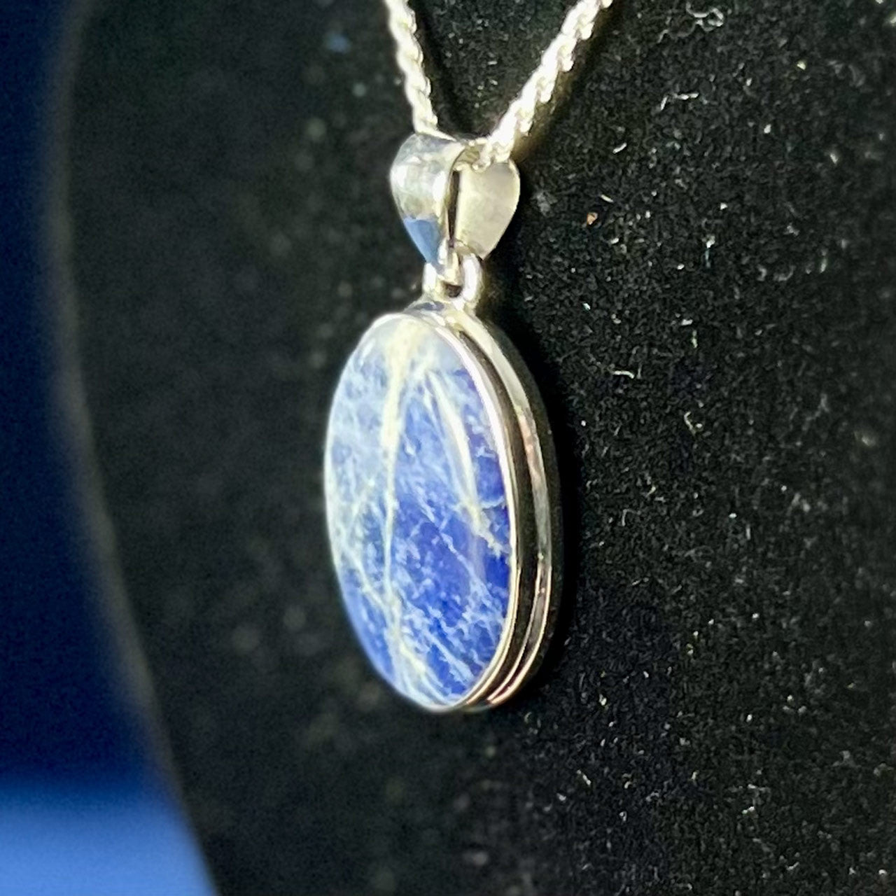Sodalite Pendant Sterling Silver