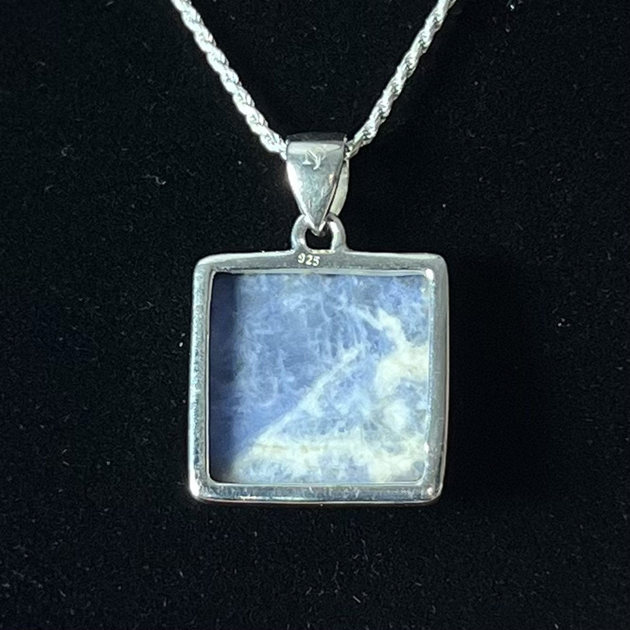 Sodalite Pendant Sterling Silver