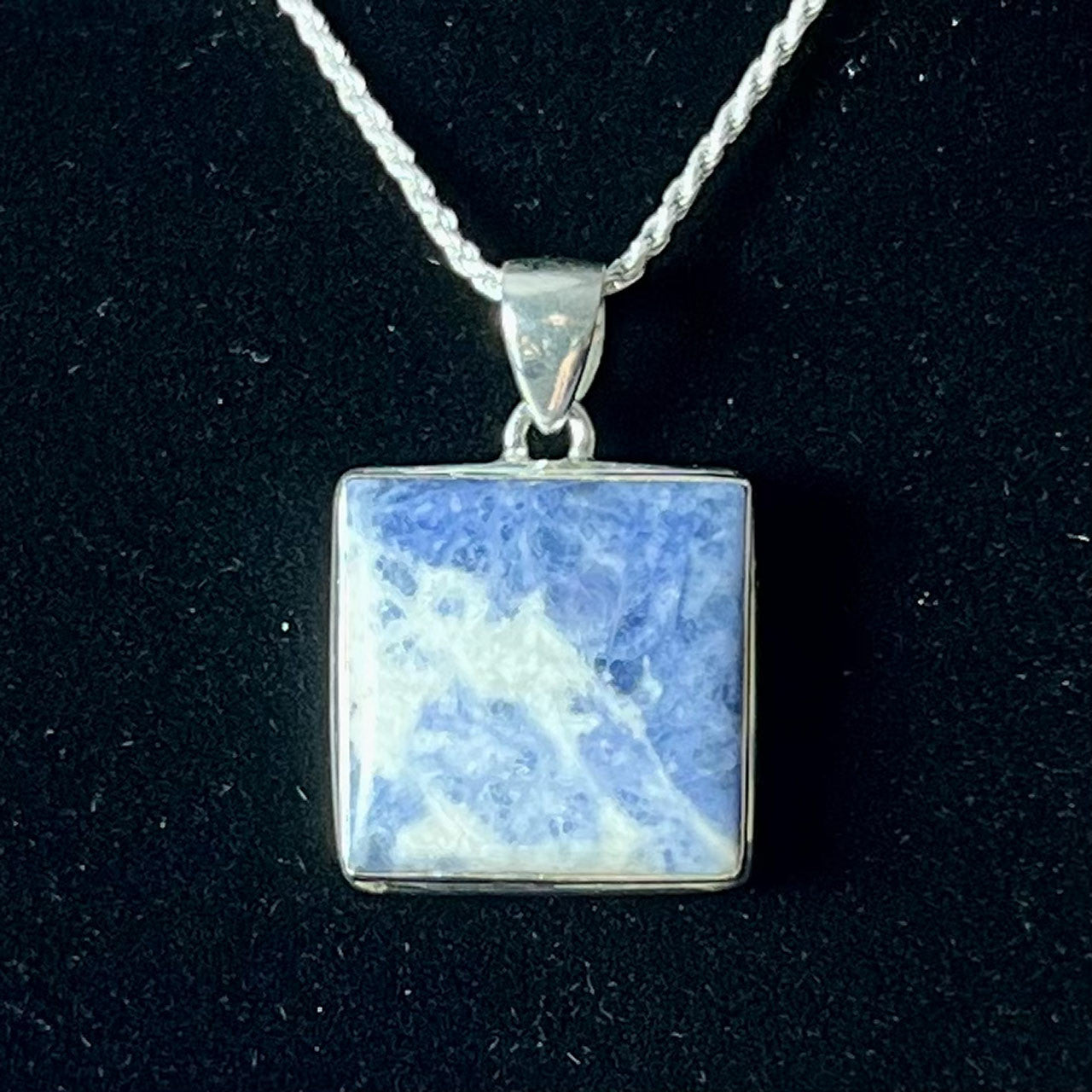 Sodalite Pendant Sterling Silver
