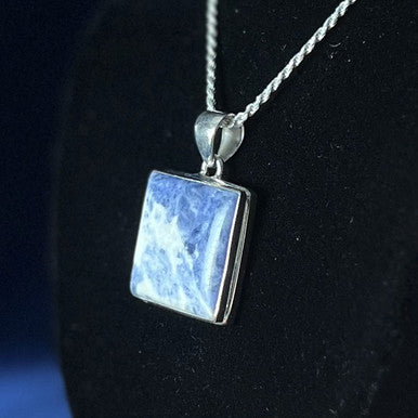 Sodalite Pendant Sterling Silver