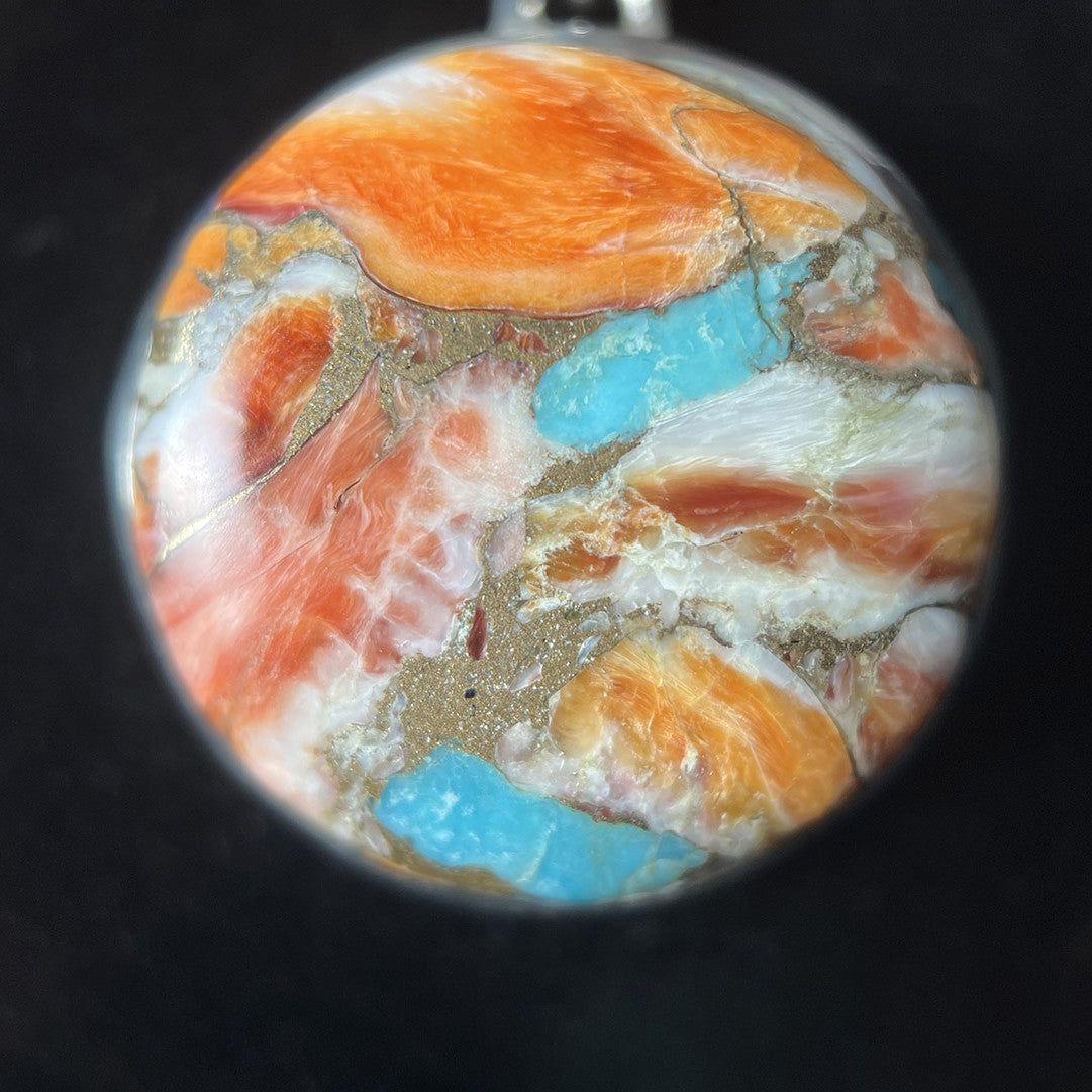 Spiny Oyster Arizona Tq. Pendant Sterling Silver