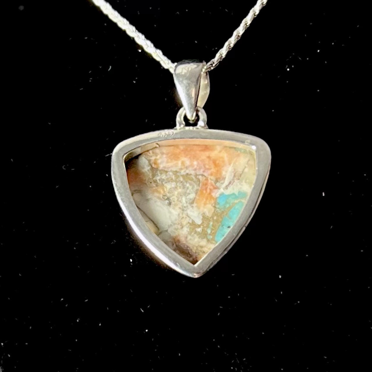 Spiny Oyster Arizona Tq. Pendant Sterling Silver