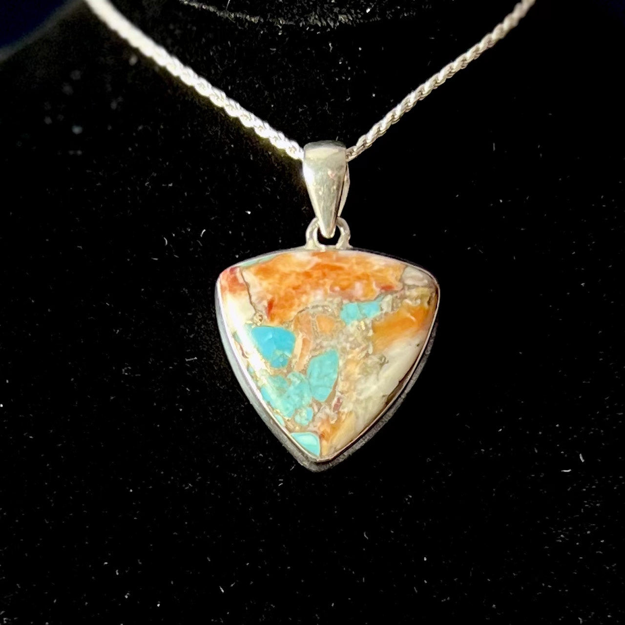 Spiny Oyster Arizona Tq. Pendant Sterling Silver