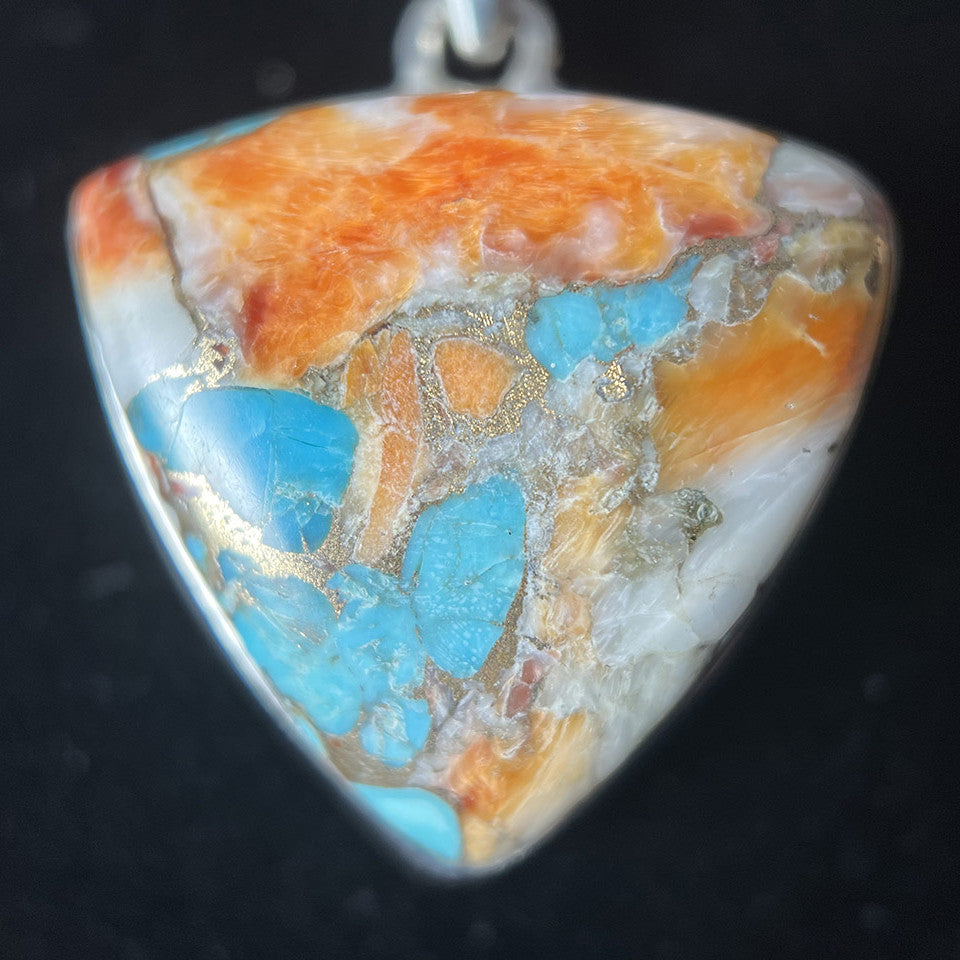 Spiny Oyster Arizona Tq. Pendant Sterling Silver