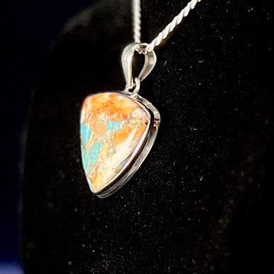 Spiny Oyster Arizona Tq. Pendant Sterling Silver