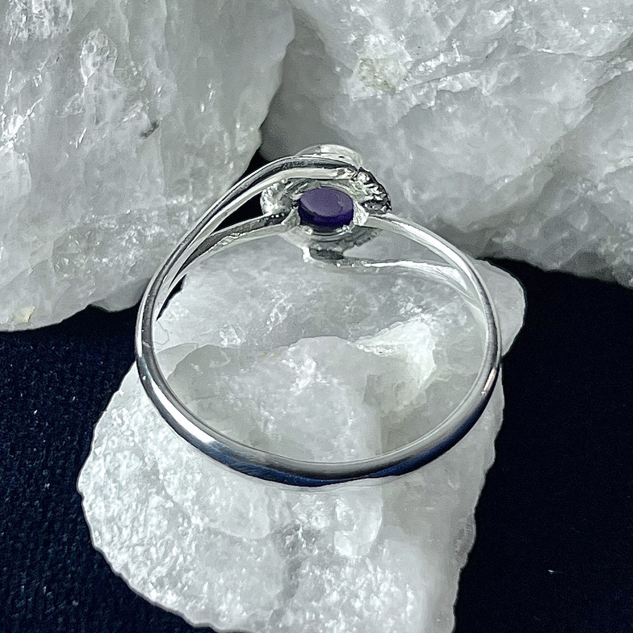 Amethyst Sterling Silver Infinity Ring